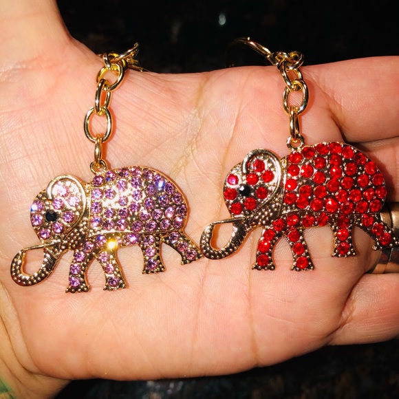 PICK 2 ELEPHANT 🐘 RHINESTONE BAG CHARS NEW 🔥 - Picture 3 of 5